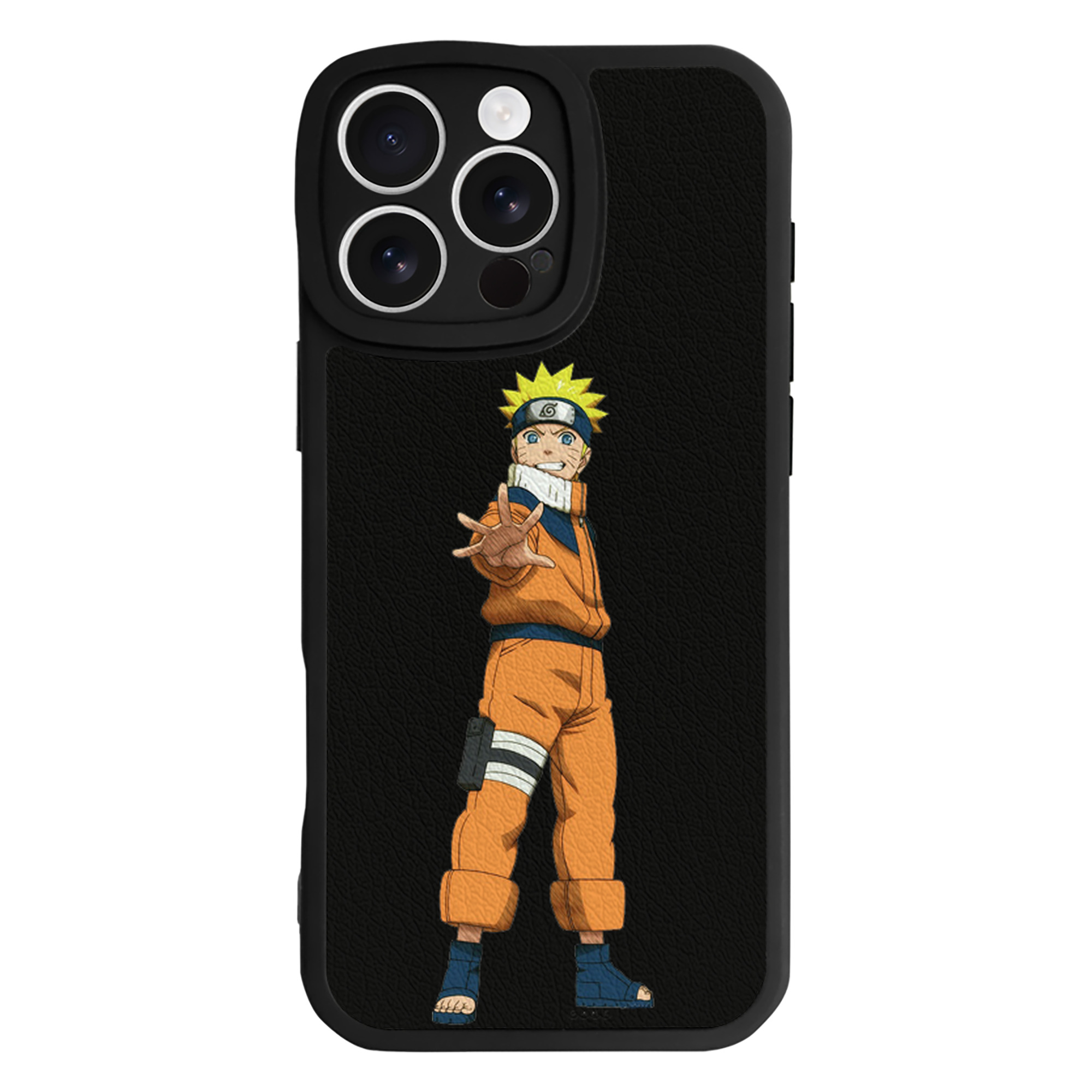 （画像用） NARUTO -ナルト- うずまき ナルト Uzumaki Naruto 【iPhone 16シリーズ対応】シリコンスマホケース（レザー調） 材質：シリコン